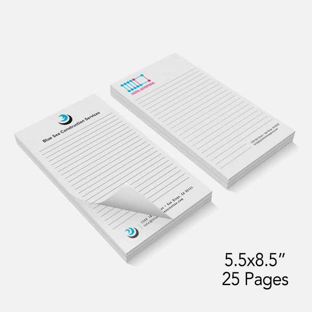 PREMIUM NOTE PADS 5.5 X 8.5  (25 PAGE)